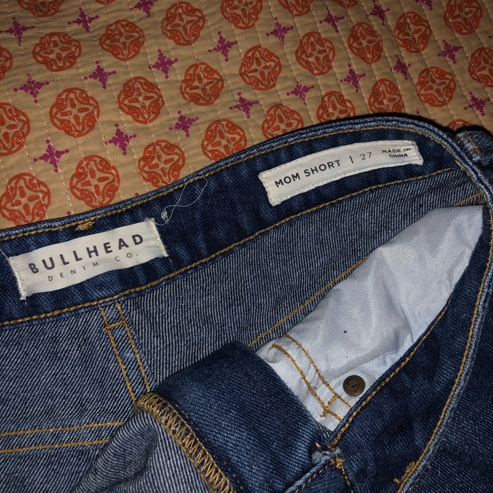 High waisted jean shorts